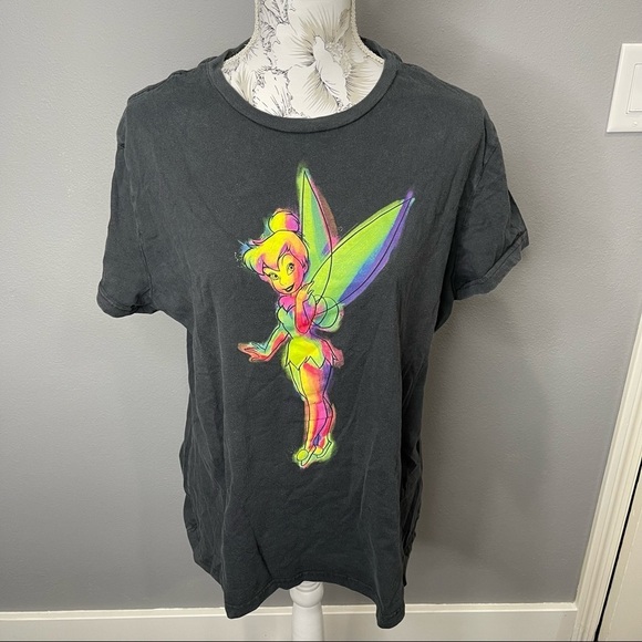 Vintage Disney’s Tinkerbell Neon Tink Size XXL 2XL Tee T Shirt Black - Picture 1 of 3